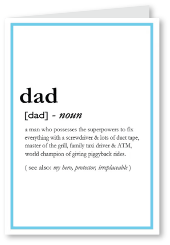 Dad definition - Father's Day card