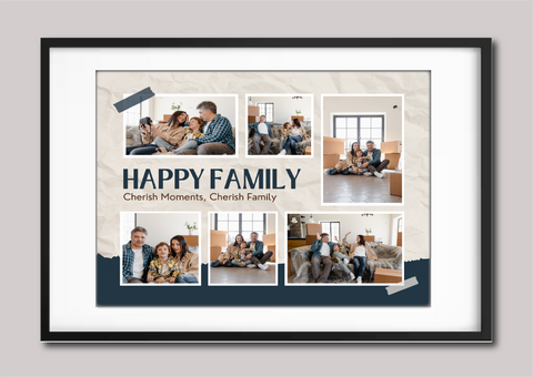 Happy Family Photo Collage Frame