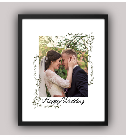 Happy Wedding Photo Frame