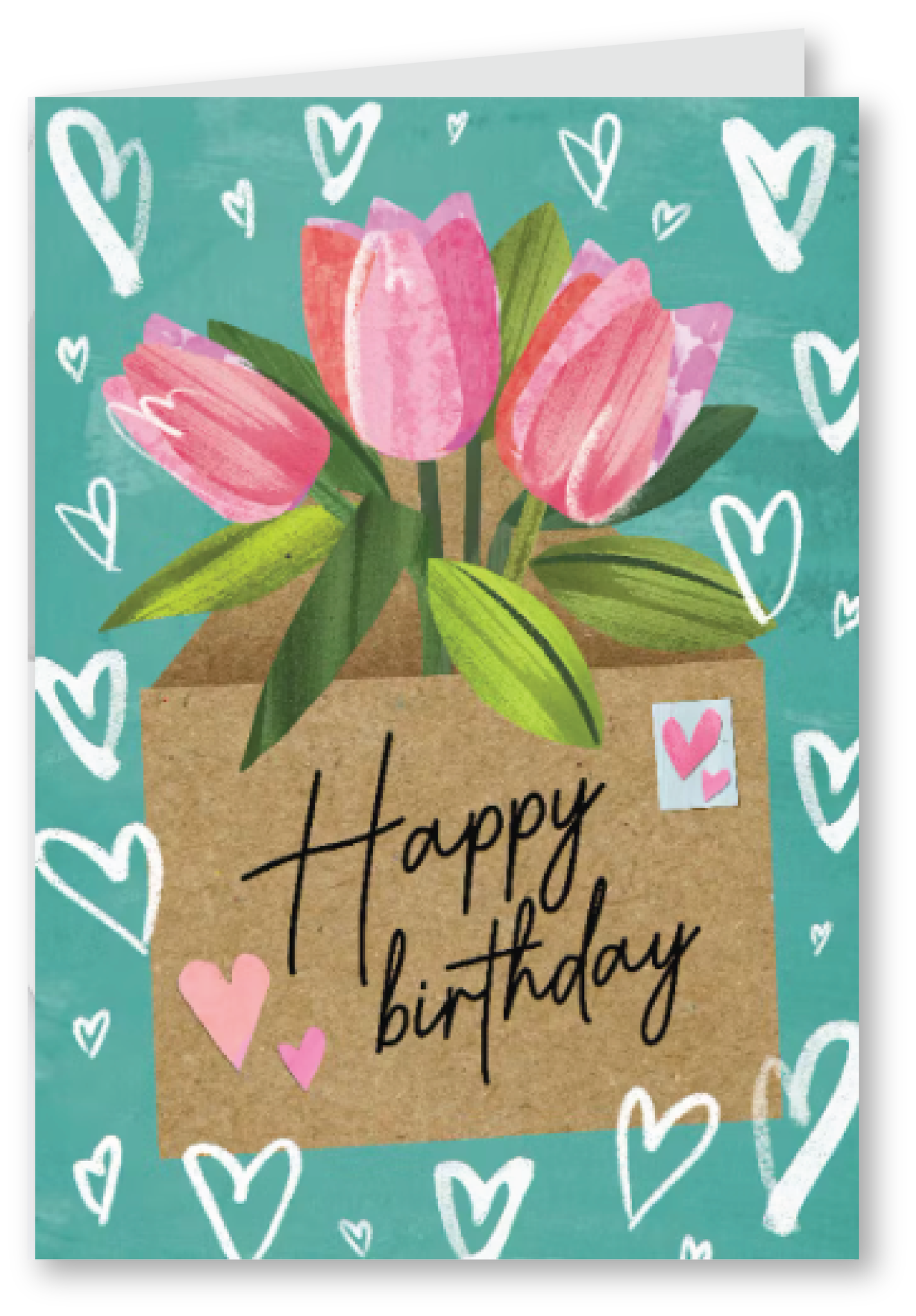 Tulips in the birthmail - happy birthday card