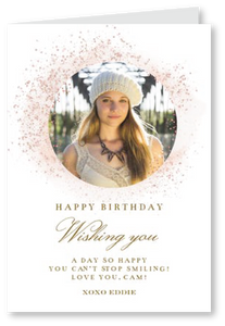 blush-gold-spots Birthday Card